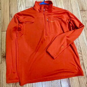 COPY - PATAGONIA REGULATOR R1 POLARTEC FLEECE GRID 1/2 ZIP PULLOVER ORANGE MEN’…